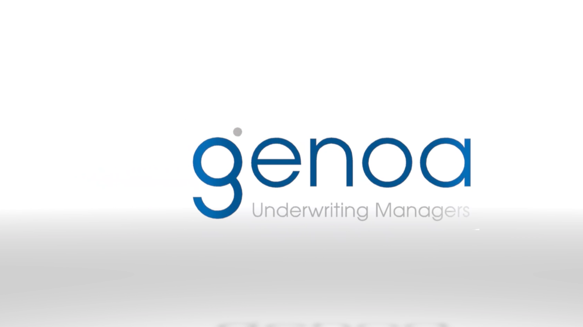Screen Shot 2020-07-06 at 4.01.54 PM Genoa Underwriting Managers logo displayed on a clean white background with a soft reflection beneath the company name.