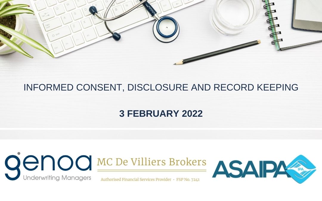 Online Sessions: Informed Consent, Disclosure and Record Keeping