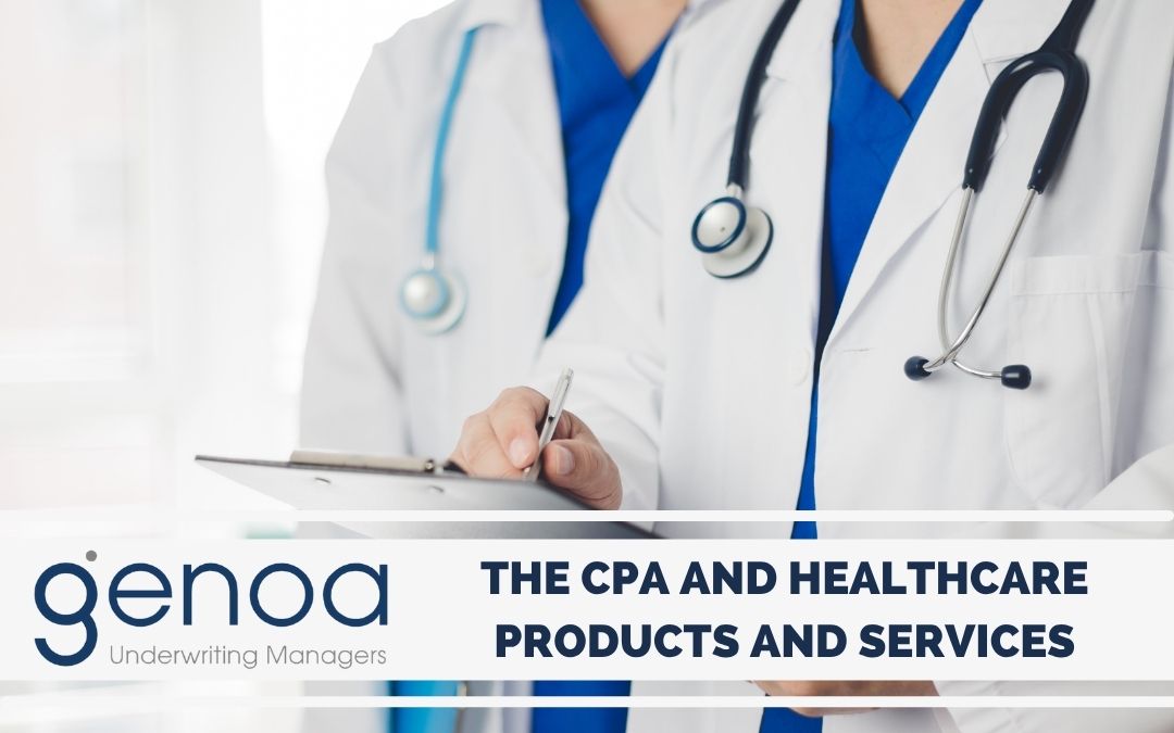 Two doctors in white coats with stethoscopes reviewing a clipboard – Genoa Underwriting Managers blog on the Consumer Protection Act and healthcare liability.